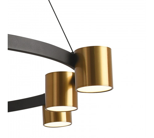 Подвесная люстра Natali Kovaltseva LED LAMPS 81129/7C BRASS BLACK Подвесная люстра Natali Kovaltseva LED LAMPS 81129/7C BRASS BLACK