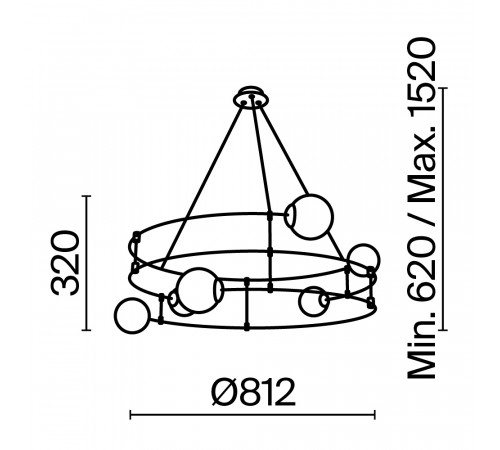 Подвесная люстра Maytoni Balance MOD317PL-06B Подвесная люстра Maytoni Balance MOD317PL-06B