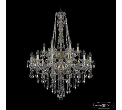 Подвесная люстра Bohemia Ivele Crystal 1415/12+6/300/h-112/2d G Подвесная люстра Bohemia Ivele Crystal 1415/12+6/300/h-112/2d G