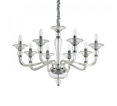 Подвесная люстра Ideal Lux Danieli SP8 Trasparente 159980