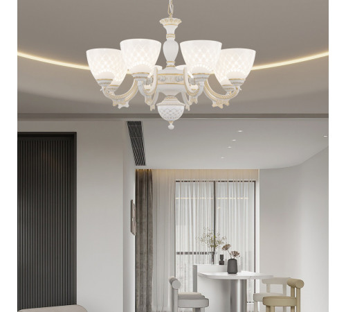 Подвесная люстра Arte Milano 343837/8 WT+G Подвесная люстра Arte Milano 343837/8 WT+G