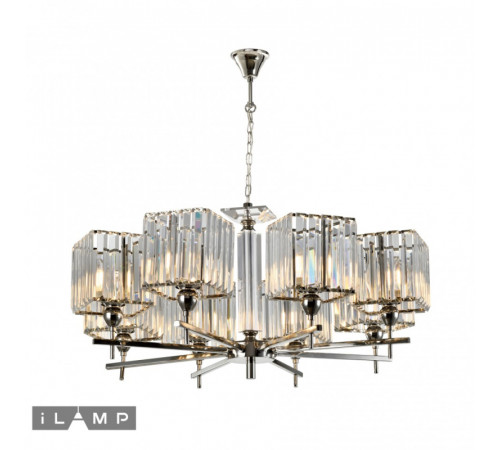 Подвесная люстра iLamp Staten Island P9514-8 Nickel Подвесная люстра iLamp Staten Island P9514-8 Nickel