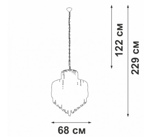 Подвесная люстра Vitaluce V5832-8/17+4