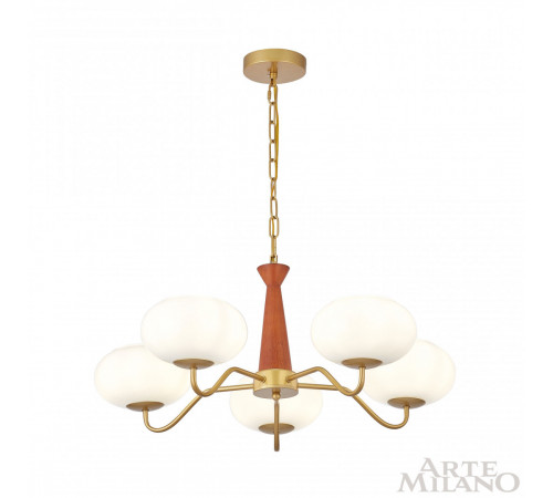 Подвесная люстра Arte Milano Napoli 310166/D680/5 BS/WD Подвесная люстра Arte Milano Napoli 310166/D680/5 BS/WD