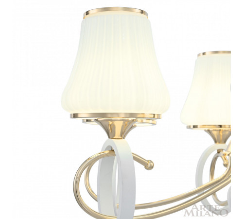 Подвесная люстра Arte Milano Florentia-2387 302387/6 Wh/Gd Подвесная люстра Arte Milano Florentia-2387 302387/6 Wh/Gd