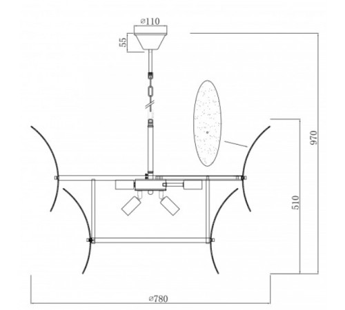 Подвесная люстра iLamp Gramercy 15602-11 ANB+CL Подвесная люстра iLamp Gramercy 15602-11 ANB+CL