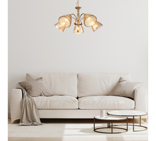 Подвесная люстра Escada Freesia 658/5PL Gold Подвесная люстра Escada Freesia 658/5PL Gold