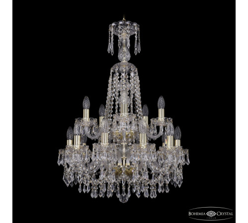 Подвесная люстра Bohemia Ivele Crystal 1403/10+5/195/XL-84/2d G Подвесная люстра Bohemia Ivele Crystal 1403/10+5/195/XL-84/2d G