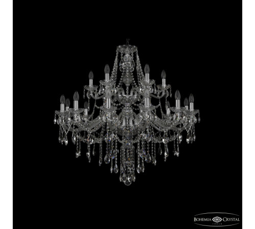 Подвесная люстра Bohemia Ivele Crystal 1415/12+6/360/2d Ni
