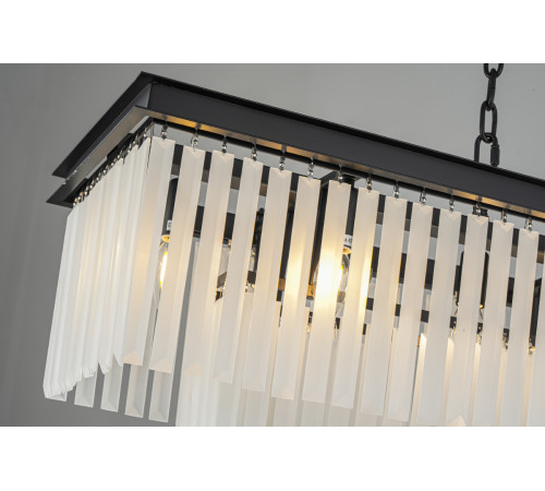 Подвесная люстра Delight Collection 1920s Odeon KR0387P-12C/P black/frost Подвесная люстра Delight Collection 1920s Odeon KR0387P-12C/P black/frost