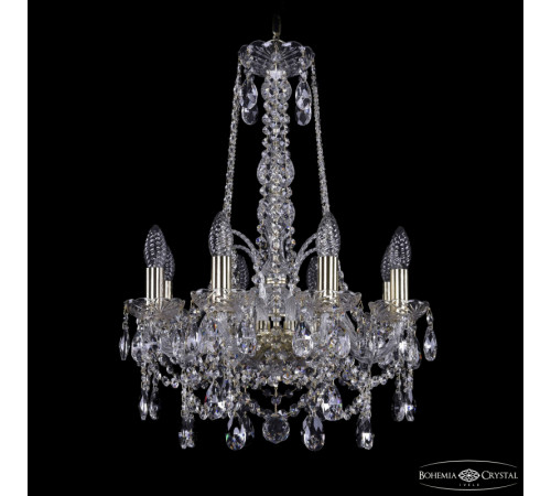 Подвесная люстра Bohemia Ivele Crystal 1411/8/141/h-62 G Подвесная люстра Bohemia Ivele Crystal 1411/8/141/h-62 G