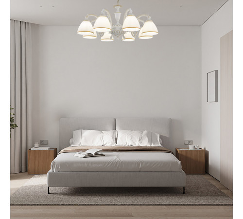 Подвесная люстра Arte Milano 341837/8 WT+G Подвесная люстра Arte Milano 341837/8 WT+G