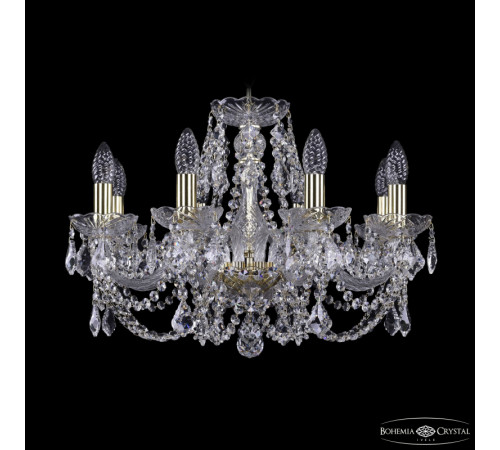 Подвесная люстра Bohemia Ivele Crystal 1402/8/195 G Leafs Подвесная люстра Bohemia Ivele Crystal 1402/8/195 G Leafs