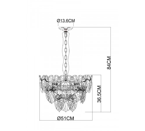 Подвесная люстра Arte Lamp Kapri A4078LM-6CC Подвесная люстра Arte Lamp Kapri A4078LM-6CC