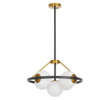 Подвесная люстра Lumina Deco Donzano LDP 8034-5 BK+WT