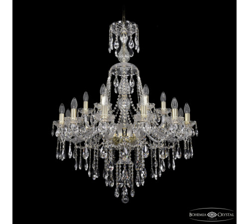 Подвесная люстра Bohemia Ivele Crystal 1415/12+6/300/XL-108 G Подвесная люстра Bohemia Ivele Crystal 1415/12+6/300/XL-108 G