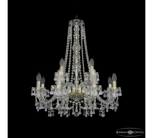 Подвесная люстра Bohemia Ivele Crystal 1410/8+4/240/h-74 G V0300 Подвесная люстра Bohemia Ivele Crystal 1410/8+4/240/h-74 G V0300