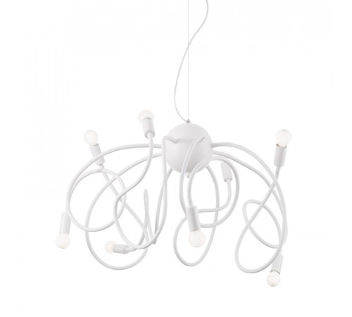 Подвесная люстра Ideal Lux Multiflex SP8 Bianco 141893 Подвесная люстра Ideal Lux Multiflex SP8 Bianco 141893