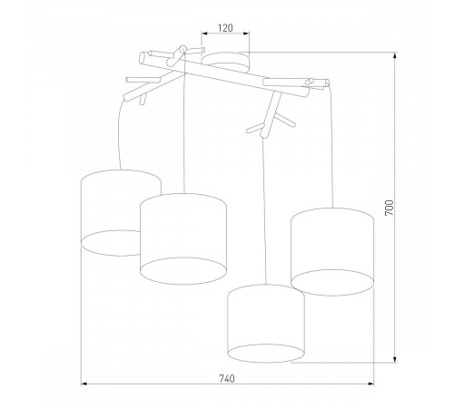 Подвесная люстра TK Lighting 6554 Albero White