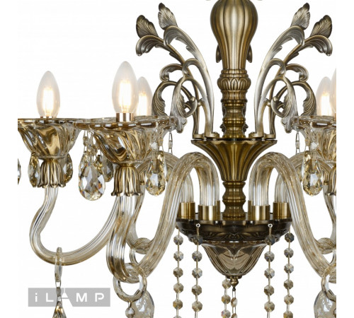 Подвесная люстра iLamp Asia 61082-6 BR Подвесная люстра iLamp Asia 61082-6 BR