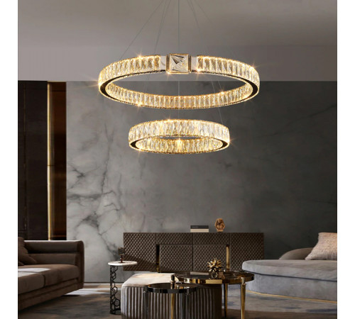 Подвесная люстра Delight Collection D8010P/2R/D600+400 gold Подвесная люстра Delight Collection D8010P/2R/D600+400 gold