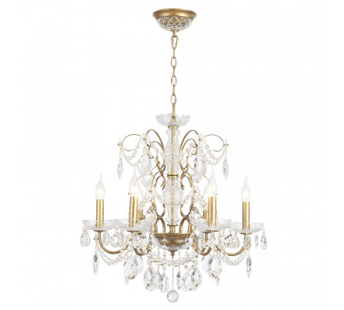 Подвесная люстра Crystal Lux ODELIS SP6 GOLD Подвесная люстра Crystal Lux ODELIS SP6 GOLD