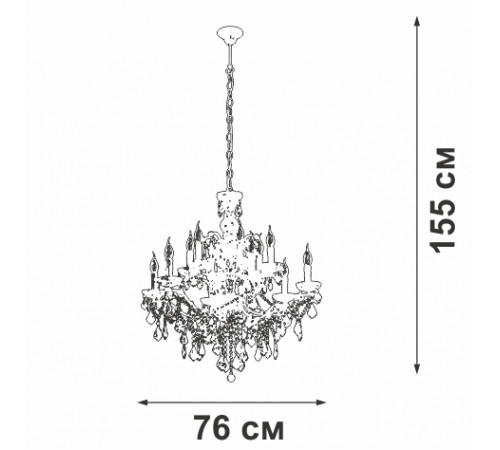 Подвесная люстра Vitaluce V5814-7/12 Подвесная люстра Vitaluce V5814-7/12
