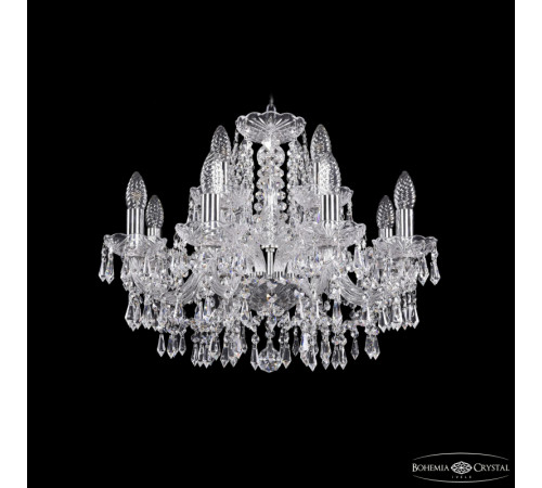 Подвесная люстра Bohemia Ivele Crystal 1403/8+4/195 Ni Подвесная люстра Bohemia Ivele Crystal 1403/8+4/195 Ni
