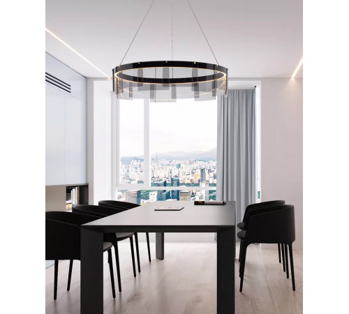 Подвесная люстра Delight Collection Stratos D8825P/L black/smoky Подвесная люстра Delight Collection Stratos D8825P/L black/smoky