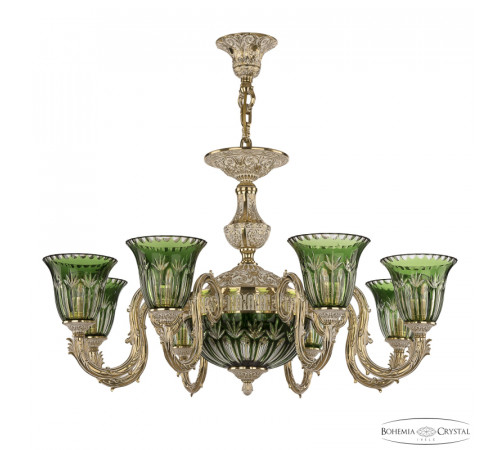 Подвесная люстра Bohemia Ivele Crystal Florence 71203P/8/210 GW P2 U Clear-Green/H-1I