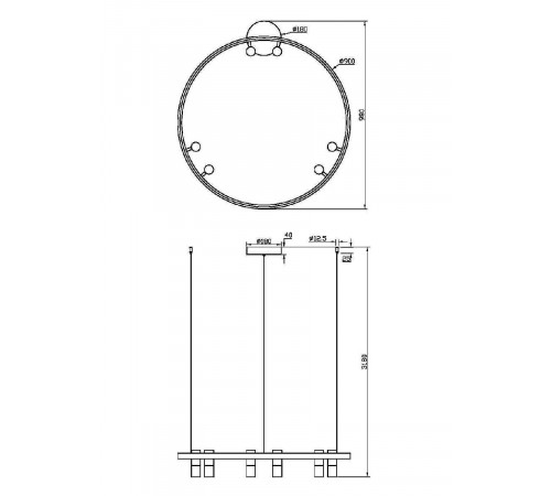 Подвесная люстра Maytoni Satellite MOD102PL-L42WK Подвесная люстра Maytoni Satellite MOD102PL-L42WK