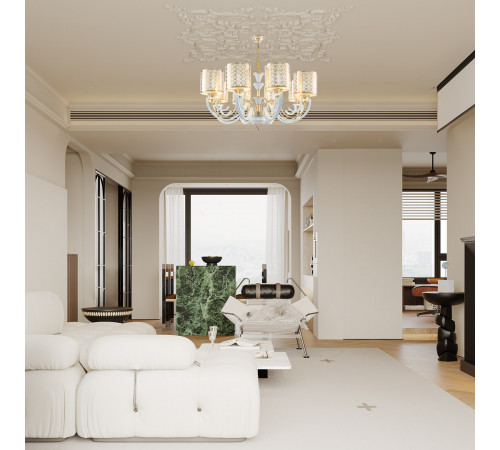 Подвесная люстра Arte Milano Florentia-8857 308857/8 Wh/Gd