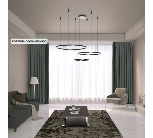 Подвесная люстра Crystal Lux FORTUNA SP158W LED BLACK Подвесная люстра Crystal Lux FORTUNA SP158W LED BLACK