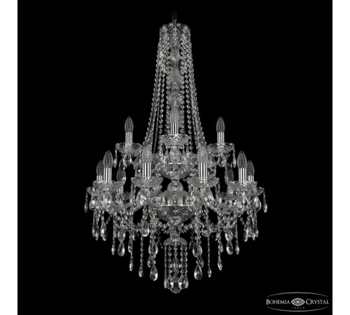 Подвесная люстра Bohemia Ivele Crystal 1415/10+5/220/h-102/2d Ni Подвесная люстра Bohemia Ivele Crystal 1415/10+5/220/h-102/2d Ni