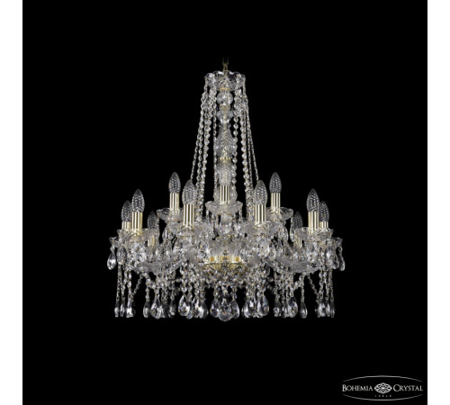 Подвесная люстра Bohemia Ivele Crystal 1413/10+5/220/h-71 G Подвесная люстра Bohemia Ivele Crystal 1413/10+5/220/h-71 G