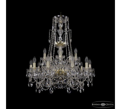 Подвесная люстра Bohemia Ivele Crystal 1411/10+5/240/XL-86 G