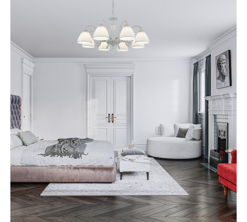 Подвесная люстра Arte Milano 341837/8 WT+SL Подвесная люстра Arte Milano 341837/8 WT+SL