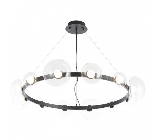 Подвесная люстра Crystal Lux BOSQUE SP12 BLACK/TRANSPARENT Подвесная люстра Crystal Lux BOSQUE SP12 BLACK/TRANSPARENT
