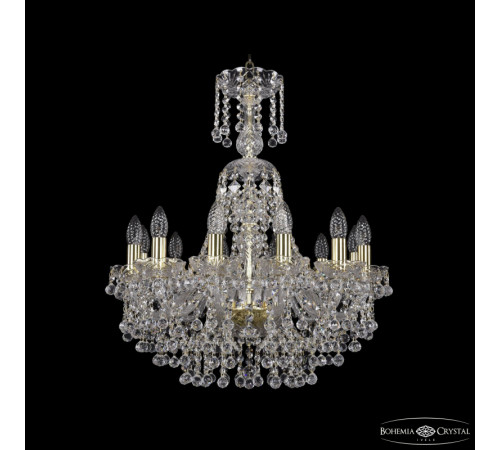 Подвесная люстра Bohemia Ivele Crystal 1409/12/195/XL-68 G Подвесная люстра Bohemia Ivele Crystal 1409/12/195/XL-68 G