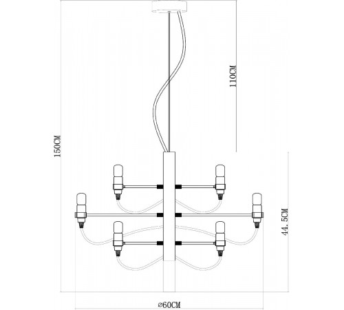 Подвесная люстра Divinare Molto 8030/17 LM-18 Подвесная люстра Divinare Molto 8030/17 LM-18