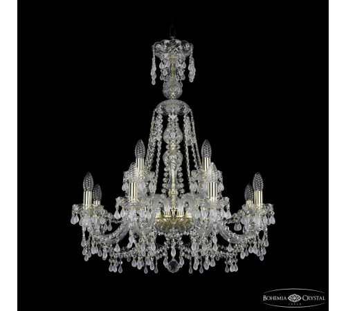 Подвесная люстра Bohemia Ivele Crystal 1410/8+4/240/XL-80 G V0300 Подвесная люстра Bohemia Ivele Crystal 1410/8+4/240/XL-80 G V0300