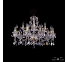 Подвесная люстра Bohemia Ivele Crystal 1413/10+5/300 G Leafs