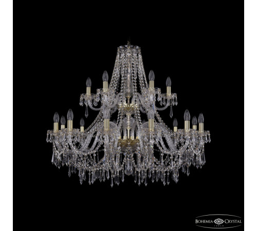 Подвесная люстра Bohemia Ivele Crystal 1403/12+6/360/2d G Подвесная люстра Bohemia Ivele Crystal 1403/12+6/360/2d G