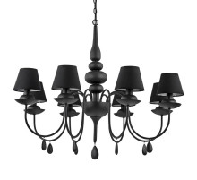 Подвесная люстра Ideal Lux Blanche SP8 Nero 111896
