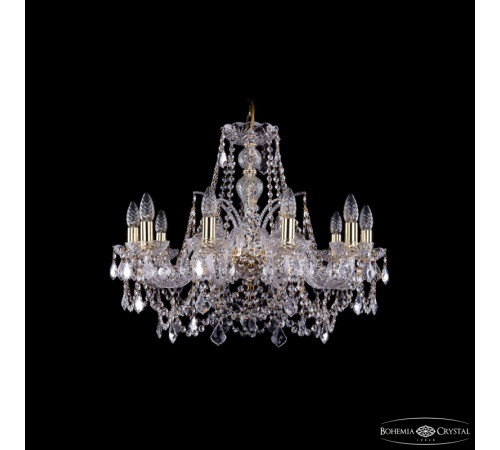 Подвесная люстра Bohemia Ivele Crystal 1411/10/240 G Leafs Подвесная люстра Bohemia Ivele Crystal 1411/10/240 G Leafs