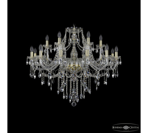 Подвесная люстра Bohemia Ivele Crystal 1415/12+6/360 G Подвесная люстра Bohemia Ivele Crystal 1415/12+6/360 G
