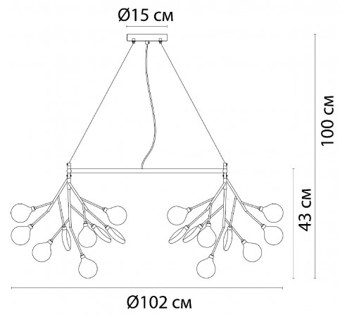 Подвесная люстра Arte Lamp Candy A7272SP-45GO Подвесная люстра Arte Lamp Candy A7272SP-45GO