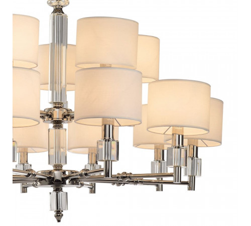Подвесная люстра Lumien Hall Малье LH1053/15H-NK-WT