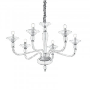 Подвесная люстра Ideal Lux Danieli SP6 Trasparente 159959