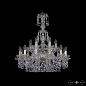 Подвесная люстра Bohemia Ivele Crystal 1409/12+6/240/XL-76 G